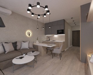 дизайн квартиры 28 кв.м г Москва ЖК "Адреевка Лайф" 4