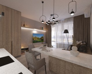 дизайн квартиры 28 кв.м г Москва ЖК "Адреевка Лайф" 6