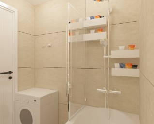 дизайн квартиры 58 кв м ЖК Авиатор 26