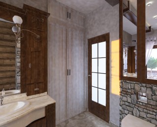 Дизайн ванной с окном 2