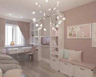 дизайн детской комнаты  для девочки 1